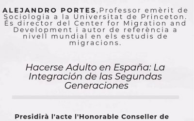 Conferència d’Alejandro Portes “Hacerse adulto en España: La integración de las Segundas Generaciones”, Professor emèrit de Sociologia a Princeton University