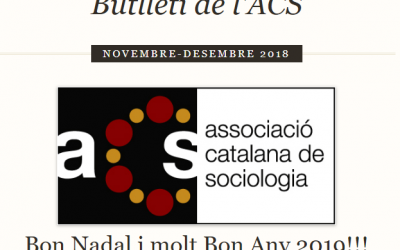 Butlletí de Novembre – Desembre de 2018