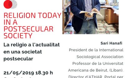 Conferència “Religion today in a postsecular society”, de Sari Hanafi, president de la ISA, 21 de maig a les 18.30h a l’IEC